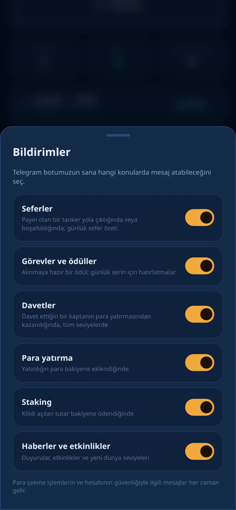 Bildirim ayarları