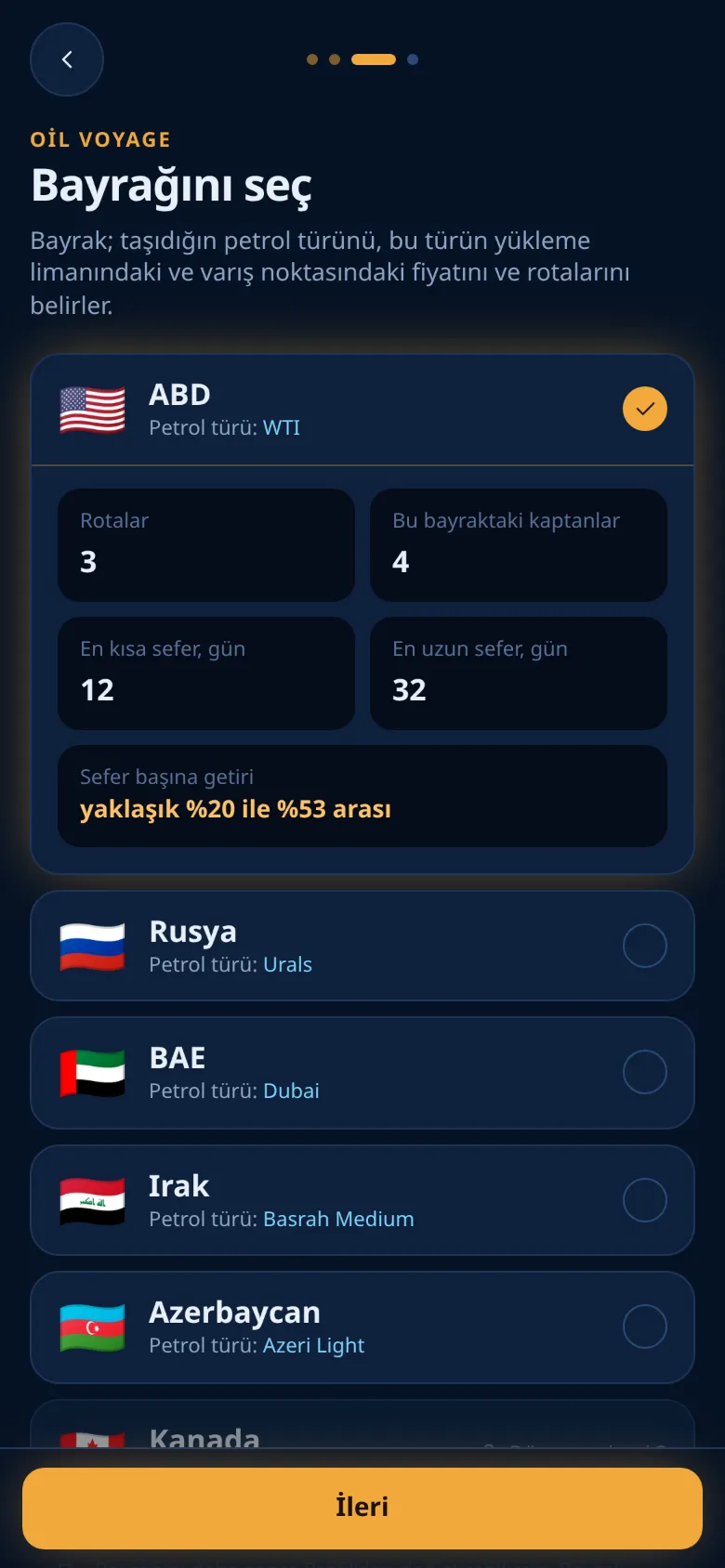 Seçilmiş bir bayrak ve kartı